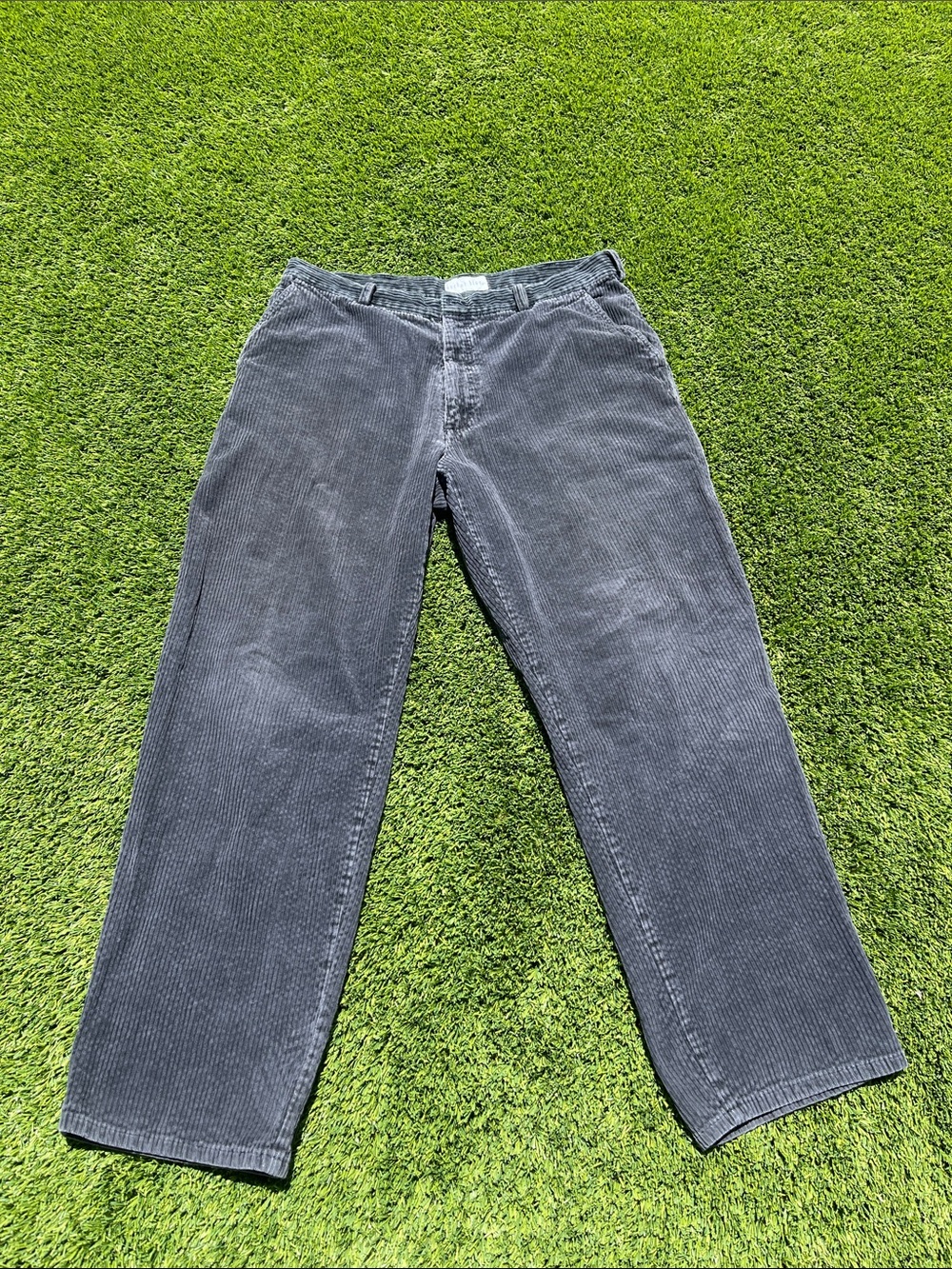 Anchor Blue Men's Gray Corduroy Pants